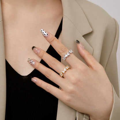 [ECHO ]Delicate Multi Cut Ring