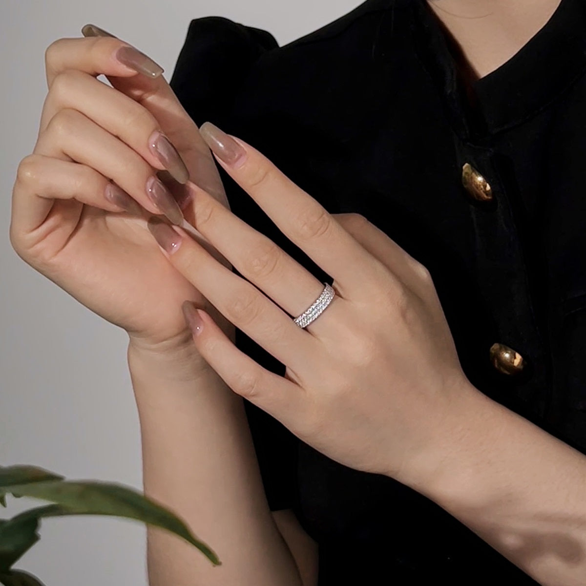 [ECHO ]Dainty Round Cut Tennis Ring
