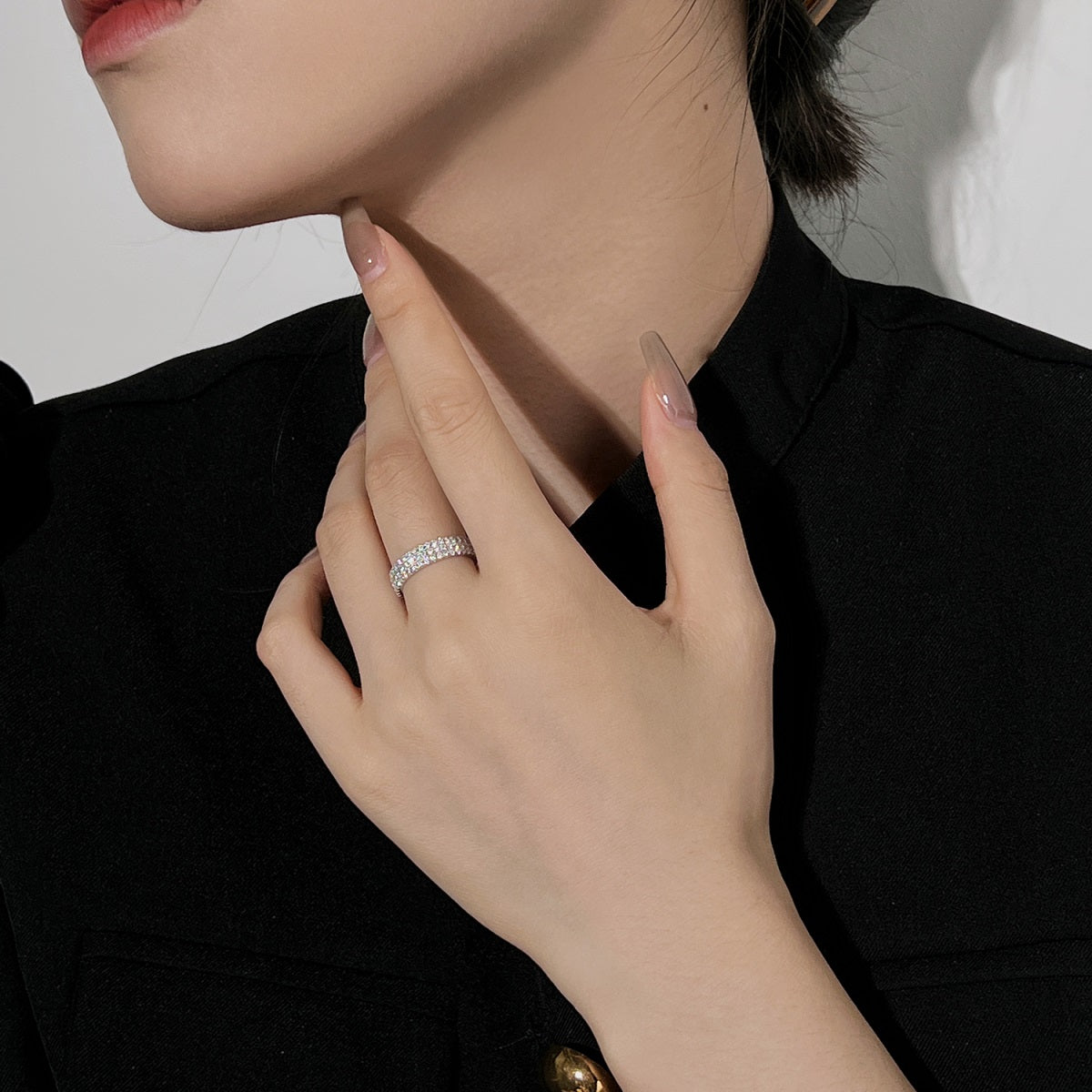 [ECHO ]Dainty Round Cut Tennis Ring