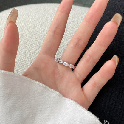 [ECHO ]Exquisite Pear Cut Tennis Ring