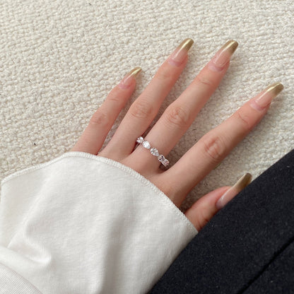 [ECHO ]Exquisite Pear Cut Tennis Ring