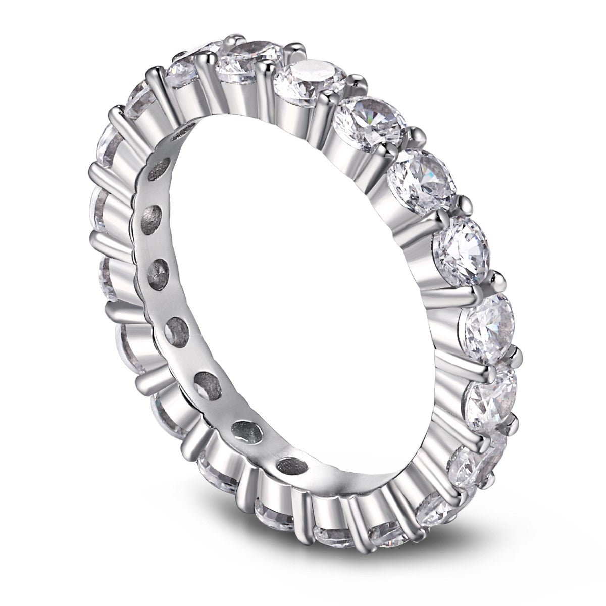 [ECHO ]Sparkling Round Cut Tennis Ring