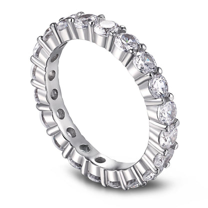 [ECHO ]Sparkling Round Cut Tennis Ring