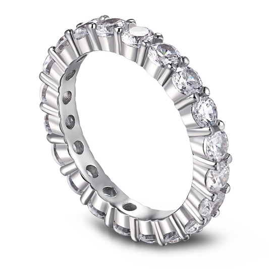 [ECHO ]Sparkling Round Cut Tennis Ring