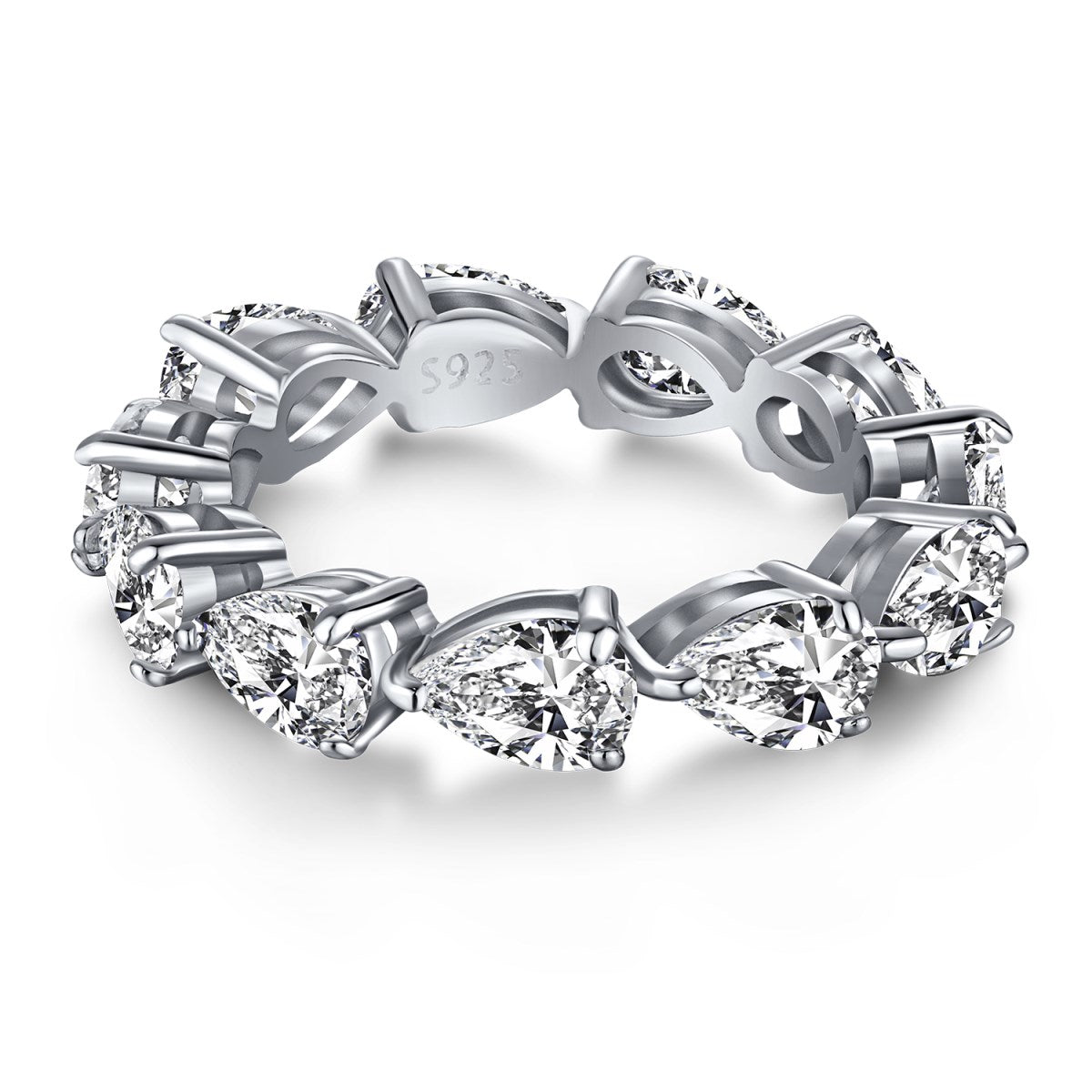 [ECHO ]Exquisite Pear Cut Tennis Ring
