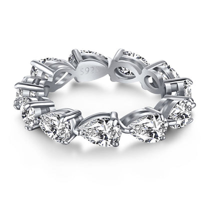 [ECHO ]Exquisite Pear Cut Tennis Ring