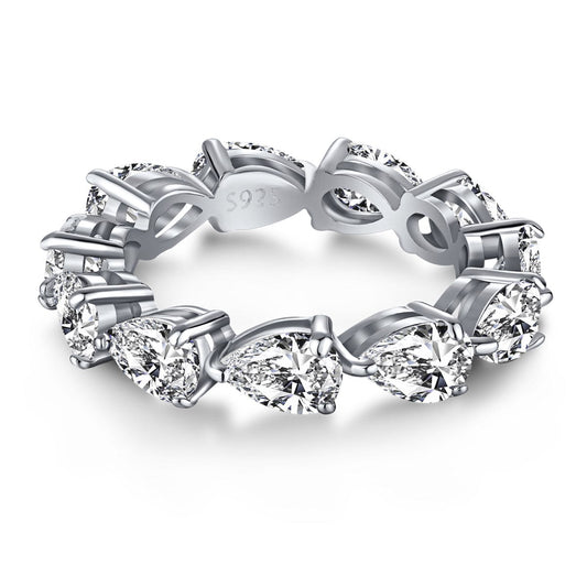 [ECHO ]Exquisite Pear Cut Tennis Ring