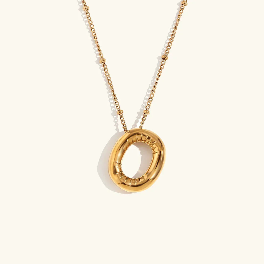 [Echo Fine]Balloon Gold Initial Necklace