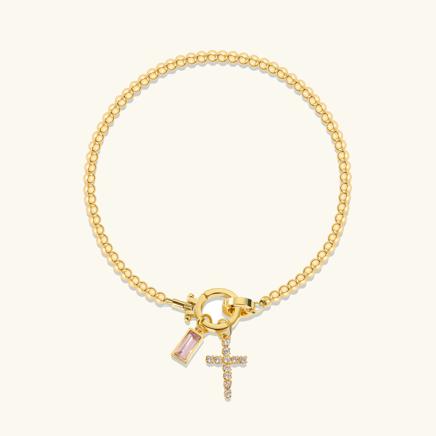 [Echo Fine]Amalia Birthstone Cross Bracelet