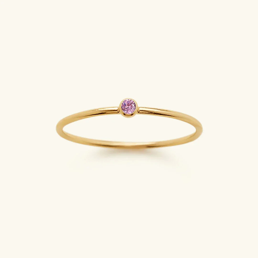 [Echo Fine]Amelia Birthstone Stacker Ring
