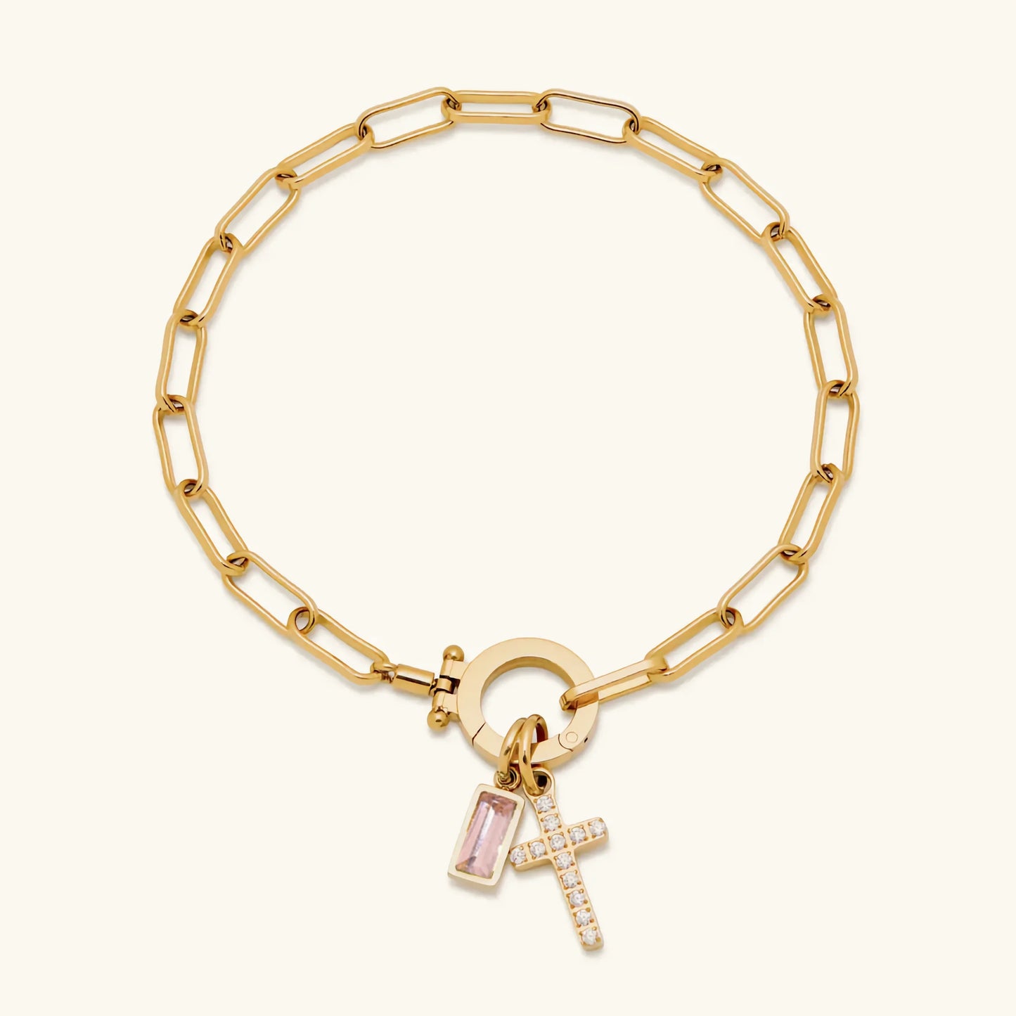 [Echo Fine]Annabella Birthstone Cross Bracelet