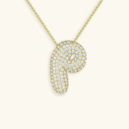 [Echo Fine]Bubble Initial Diamond Necklace