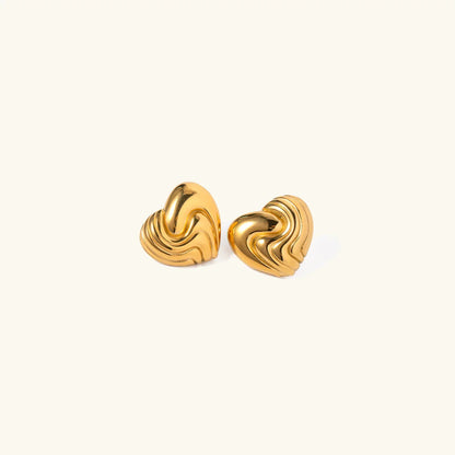 [Echo Fine]Milena Heart Gold Earrings