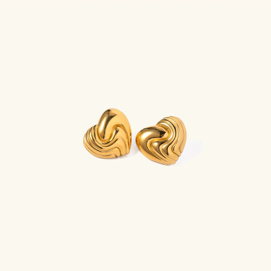 [Echo Fine]Milena Heart Gold Earrings