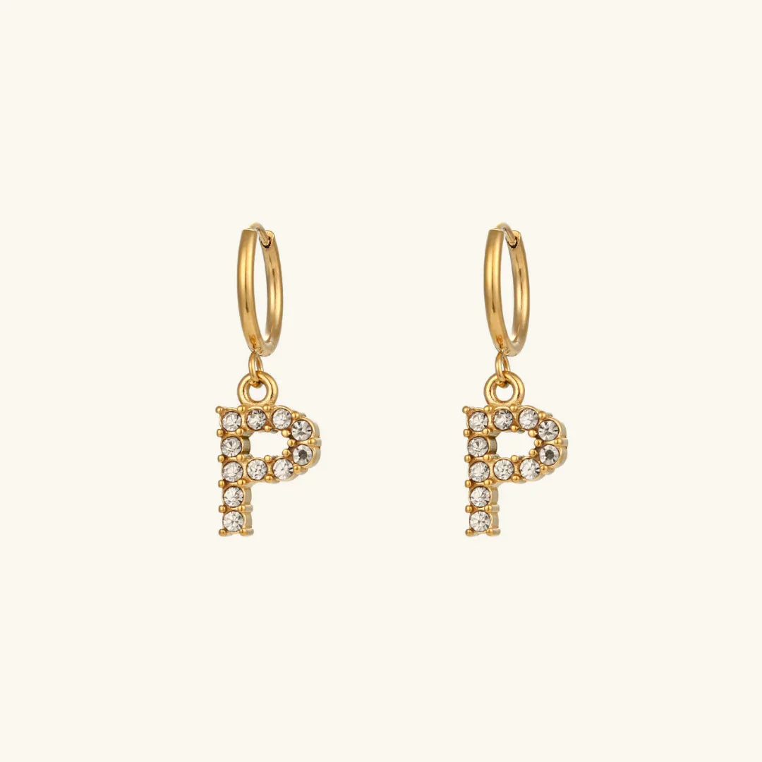 [Echo Fine]Wilhemina Initial Letter Earrings