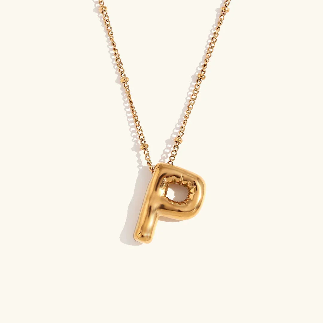 [Echo Fine]Balloon Gold Initial Necklace