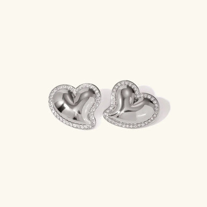 [Echo Fine]Holly Heart Gold Earrings