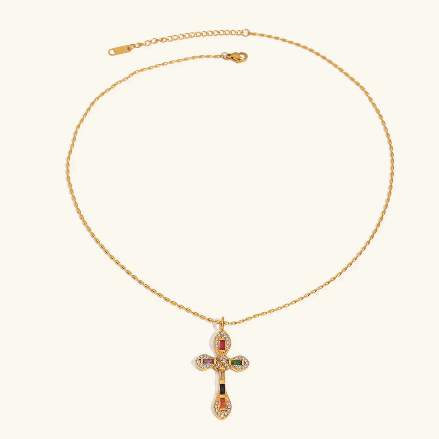[Echo Fine]Olea Diamond Crucifix