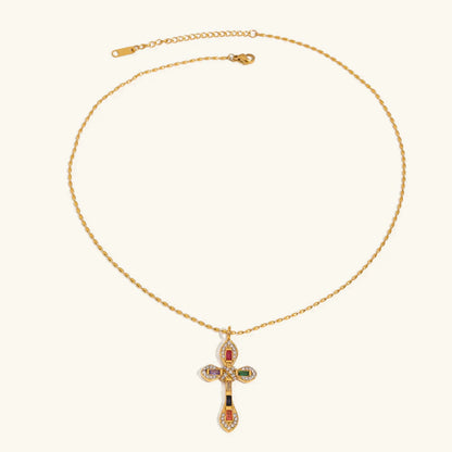 [Echo Fine]Olea Diamond Crucifix