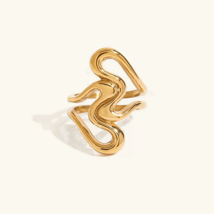 [Echo Fine]Corina Abstract Gold Ring
