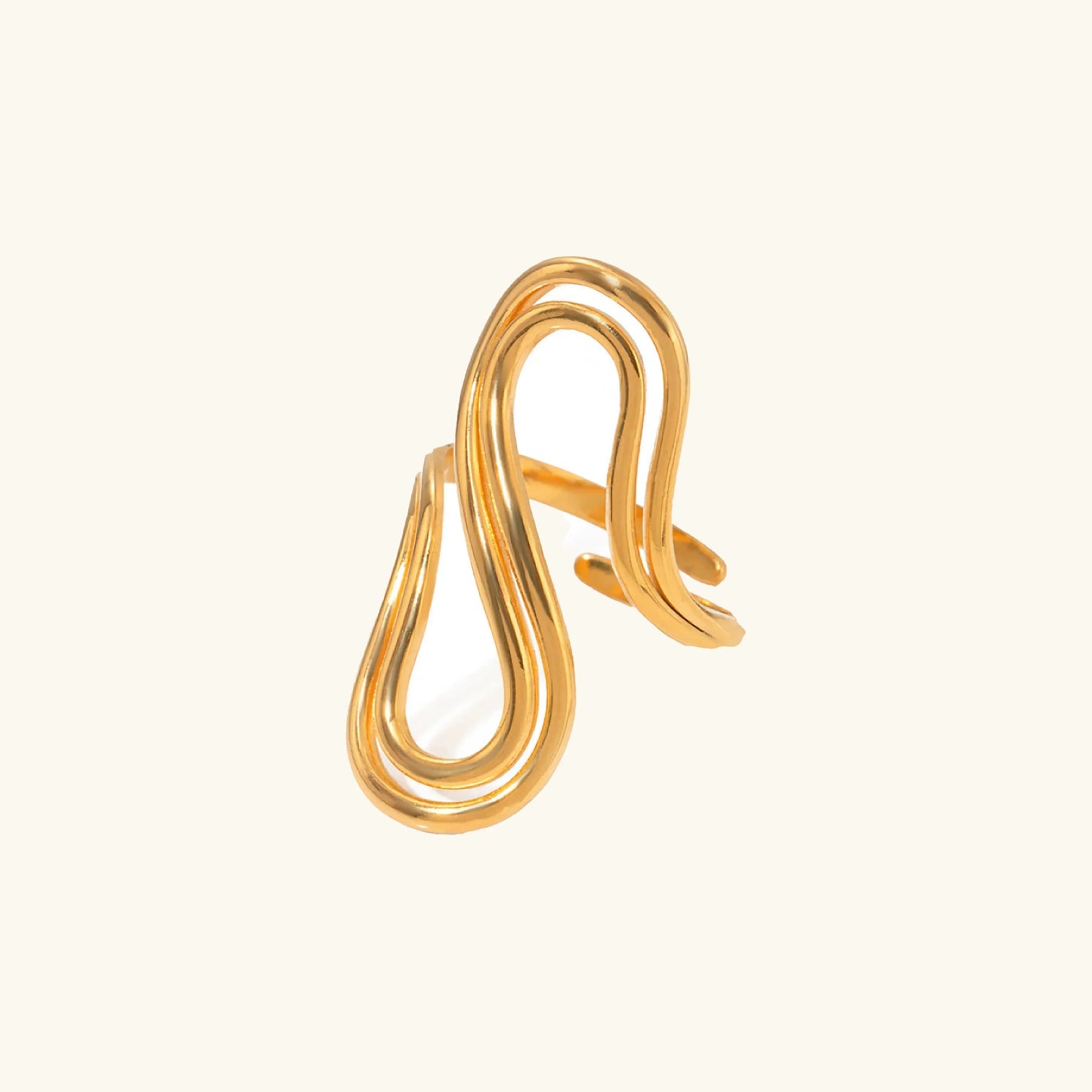 [Echo Fine]Halle Abstract Gold Ring