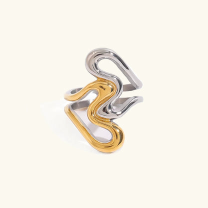 [Echo Fine]Corina Abstract Gold Ring