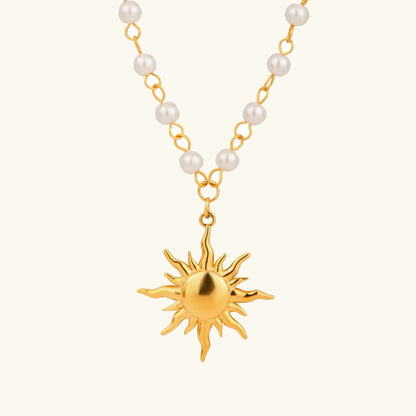 [Echo Fine]Apollo Sun Pearl Necklace