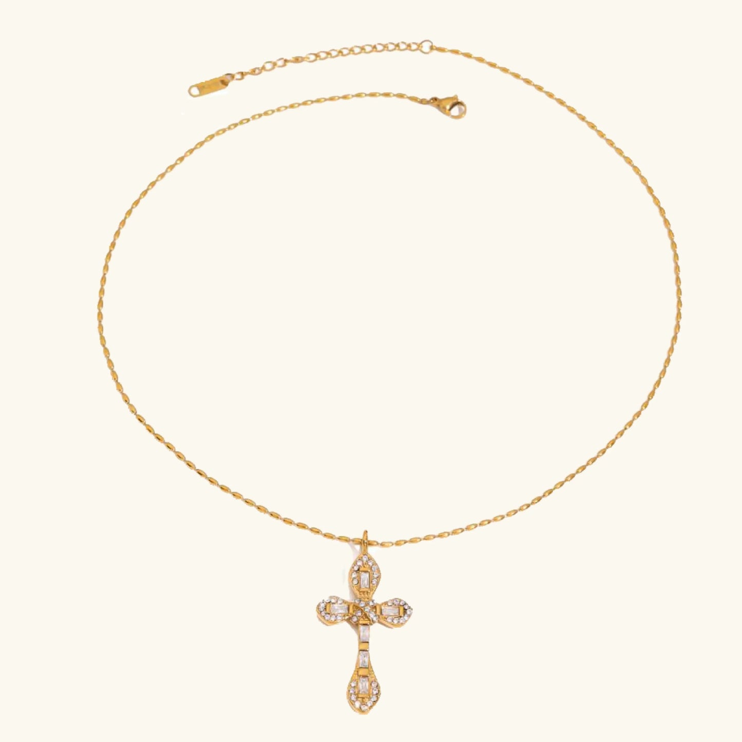 [Echo Fine]Olea Diamond Crucifix