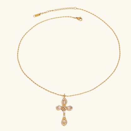 [Echo Fine]Olea Diamond Crucifix