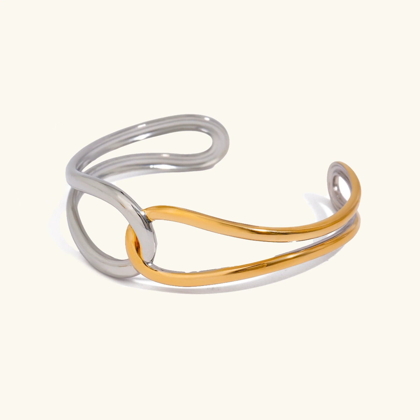 [Echo Fine]Noria Two Tone Gold Bangle