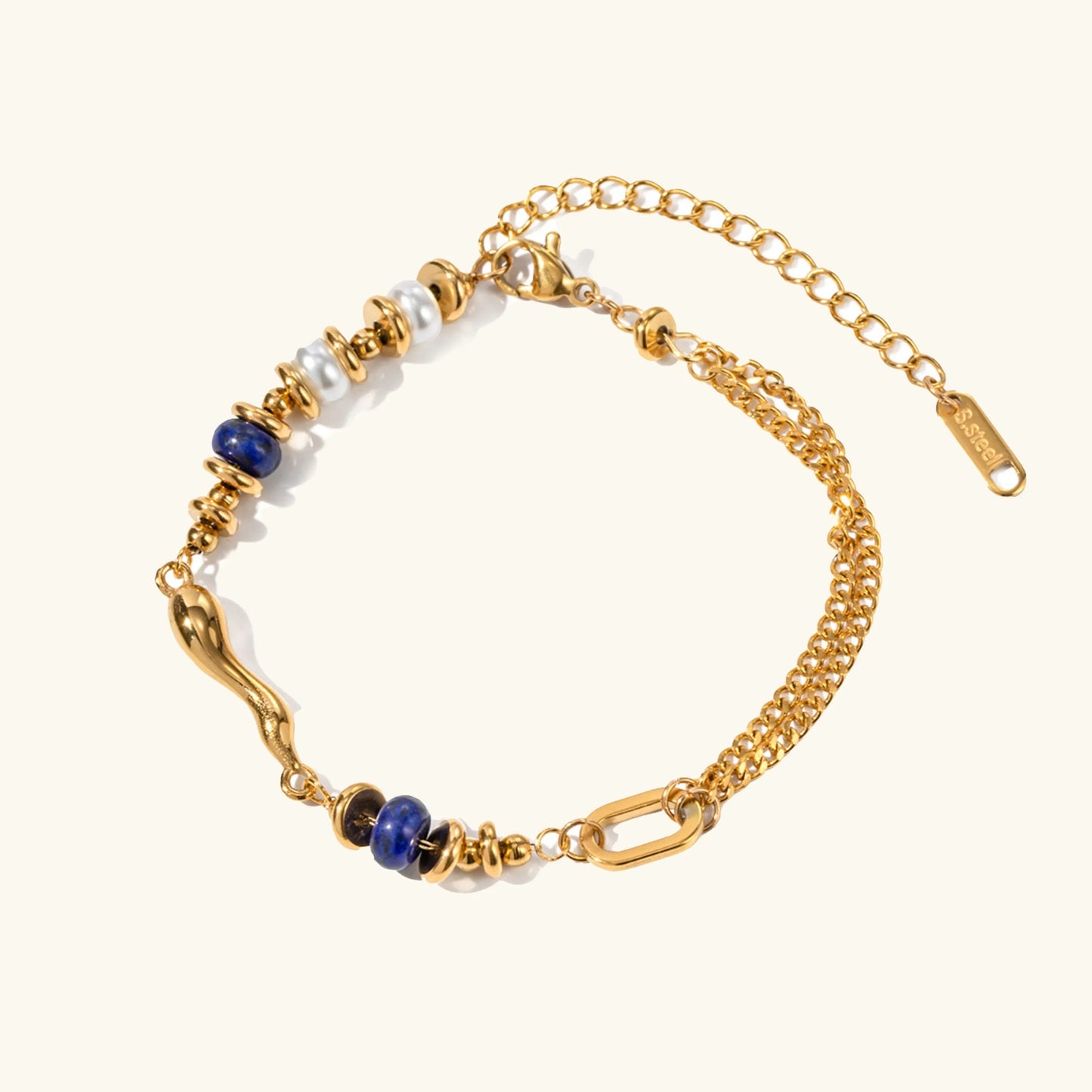 [Echo Fine]Quintessa Layered Chain Pearl Bracelet