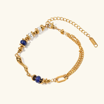 [Echo Fine]Quintessa Layered Chain Pearl Bracelet