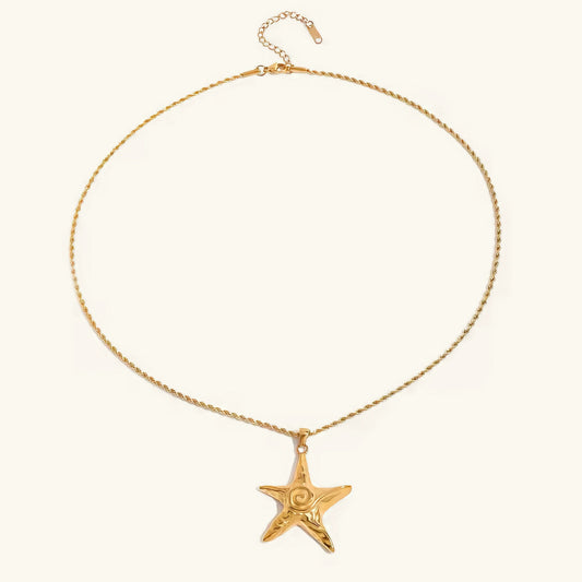 [Echo Fine]Tammy Gold Starfish Necklace
