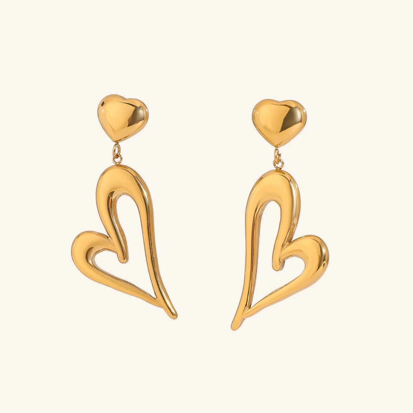[Echo Fine]Venus Gold Heart Earrings