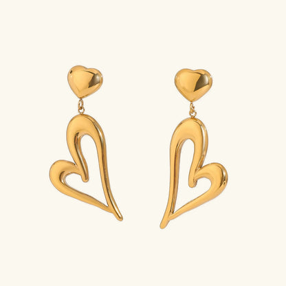 [Echo Fine]Venus Gold Heart Earrings