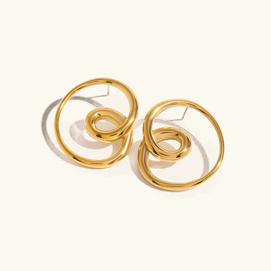 [Echo Fine]Angelique Golden Twist Earrings