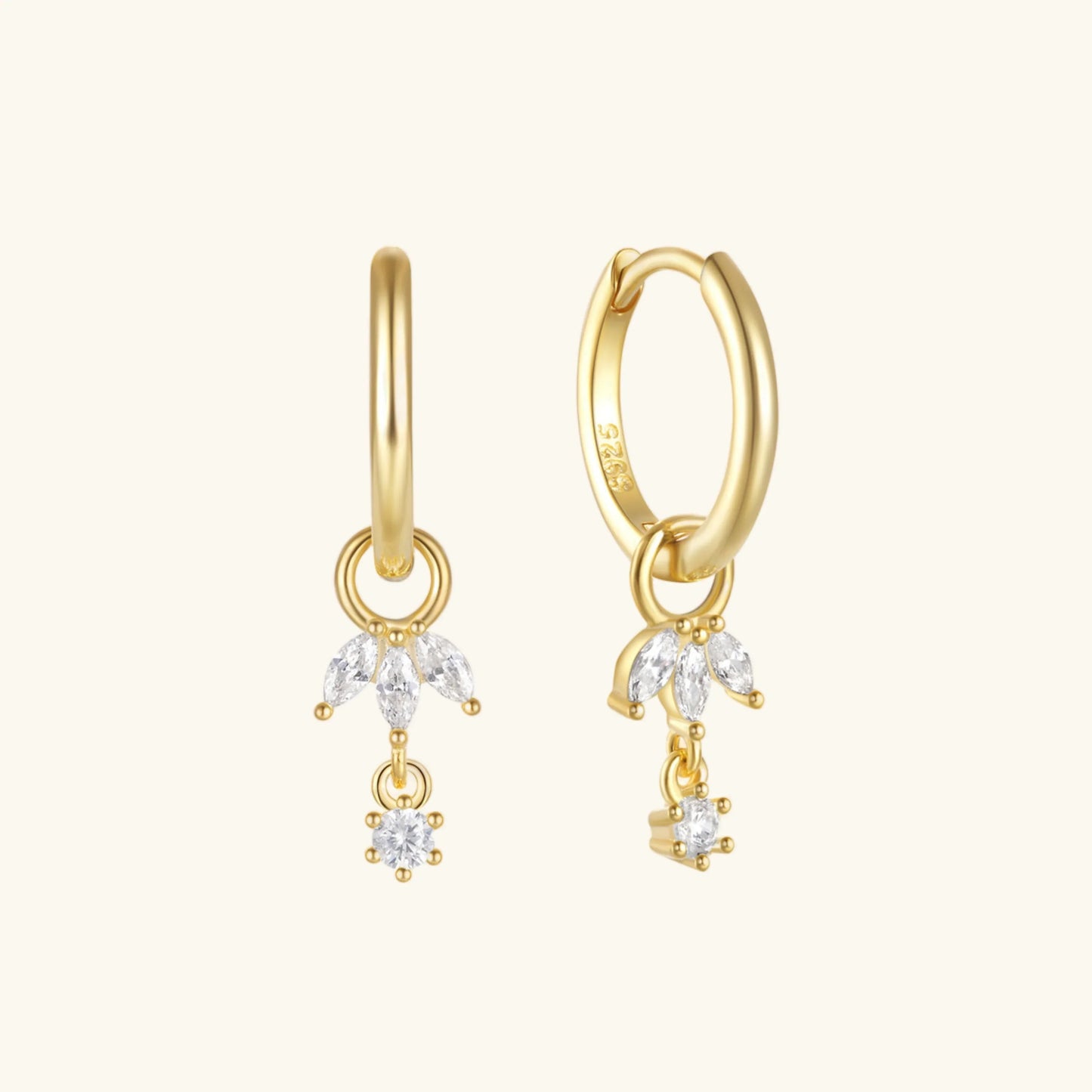 [Echo Fine]Brooke Removable Charm Hoops