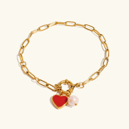 [Echo Fine]Tanya Heart Pearl Bracelet