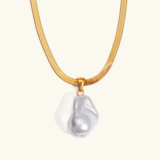 [Echo Fine]Glorietta Herringbone Pearl Necklace