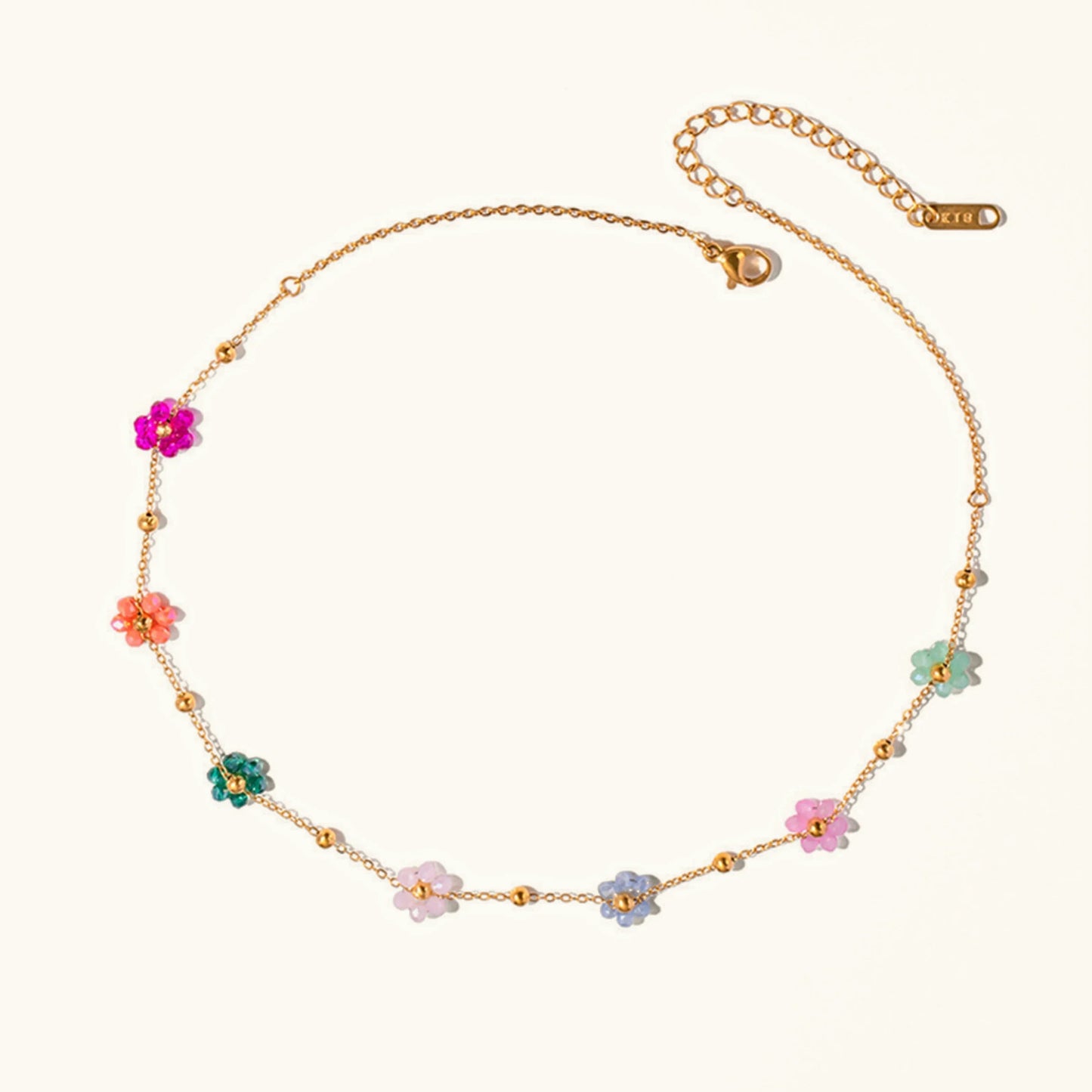 [Echo Fine]Azalea Floral Gold Necklace