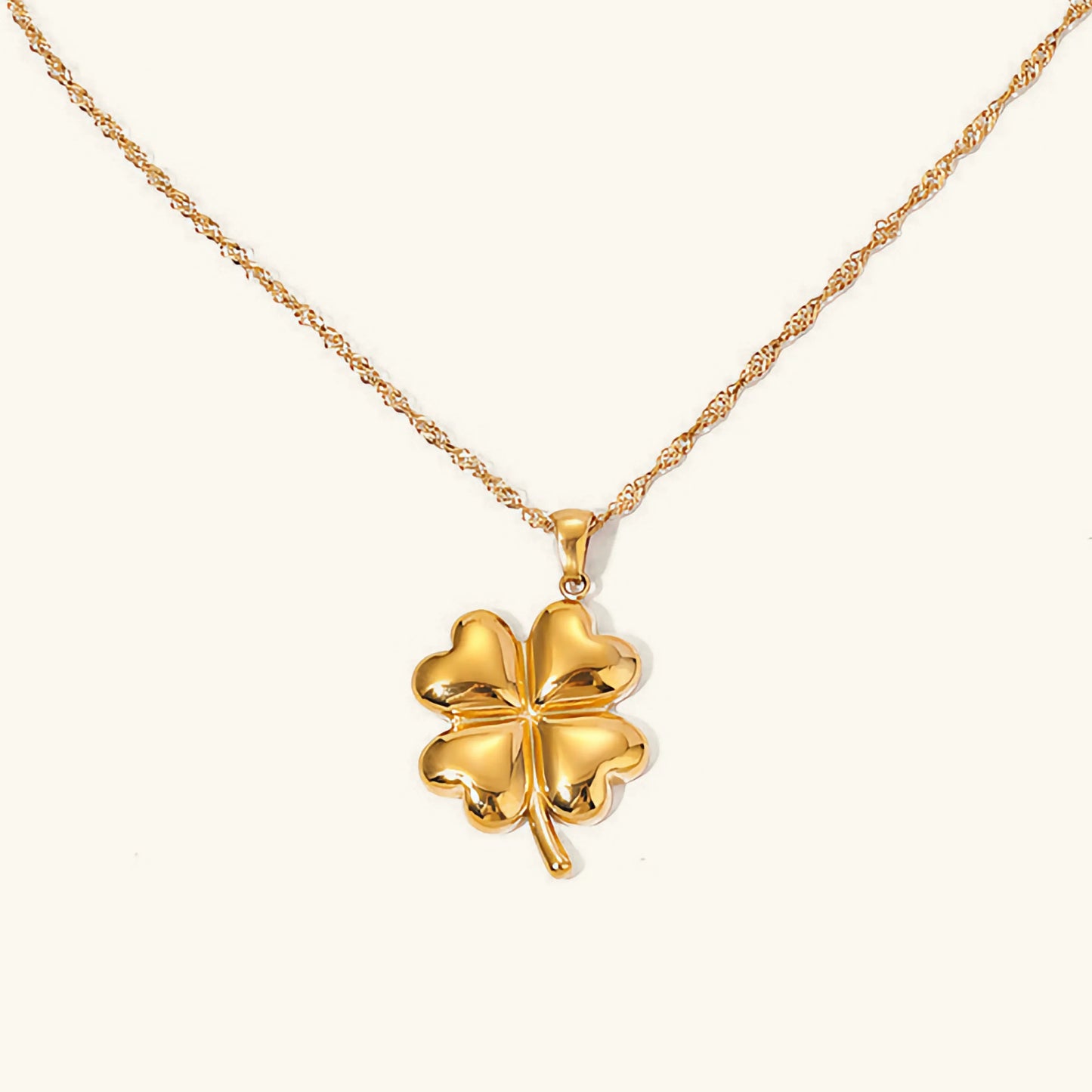 [Echo Fine]Ella Clover Gold Necklace