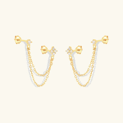 [Echo Fine]Kendall Diamond Chain Stud