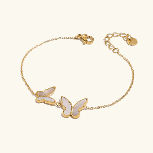 [Echo Fine]Blaire Butterfly Pearl Bracelet