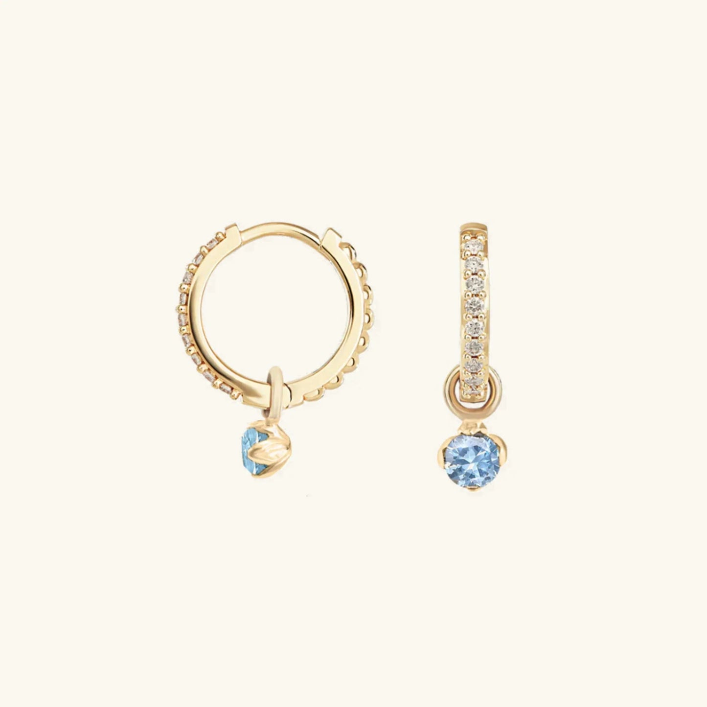 [Echo Fine]Blake Reversible Diamond Hoops