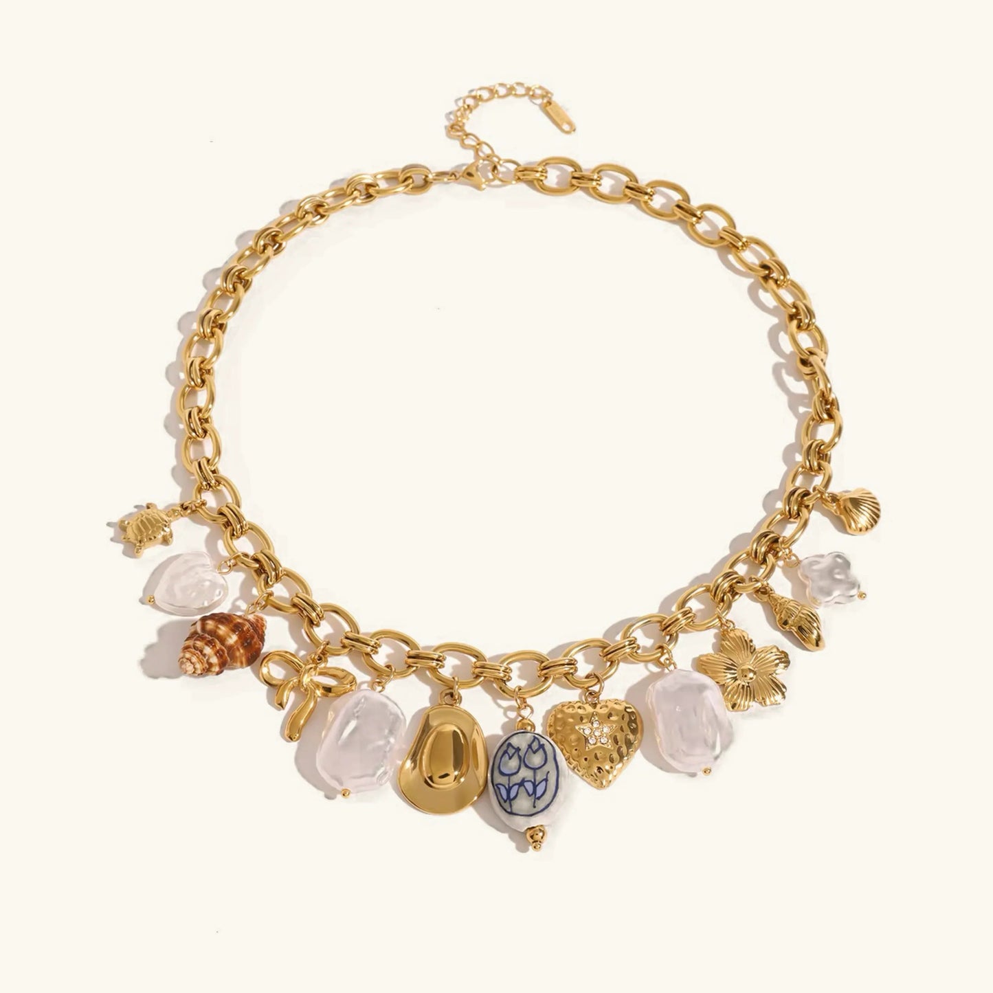 [Echo Fine]Wavecrest Ocean-Inspired Necklace