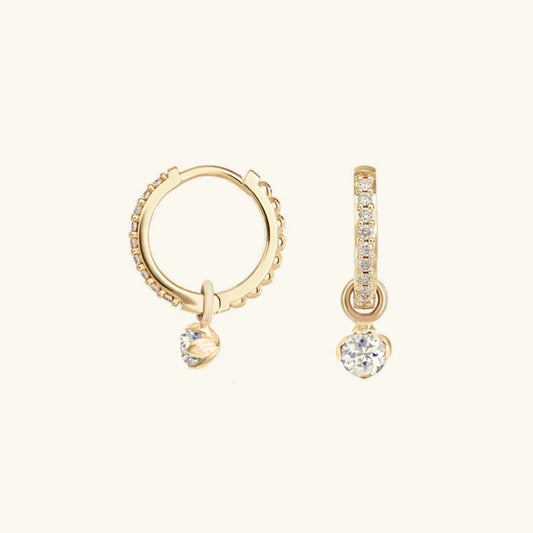 [Echo Fine]Blake Reversible Diamond Hoops