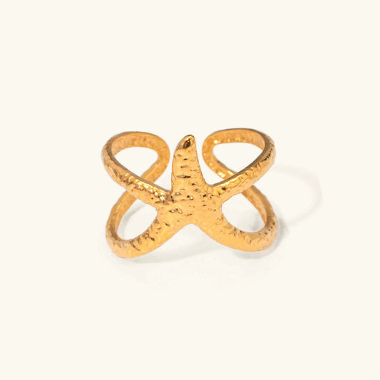 [Echo Fine]Aurelie Gold Starfish Ring