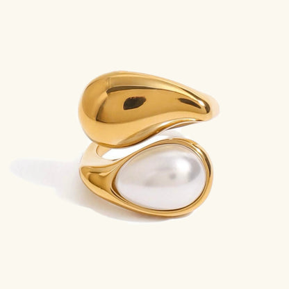 [Echo Fine]Mara Amber Pearl Ring