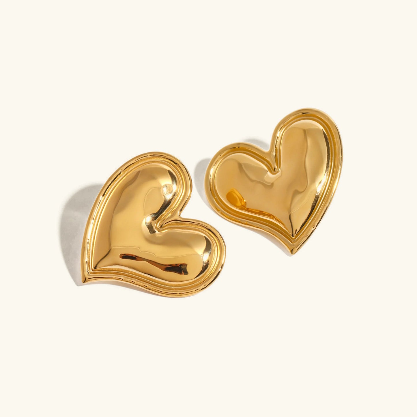 [Echo Fine]Liora Gold Heart Earrings