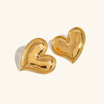 [Echo Fine]Liora Gold Heart Earrings